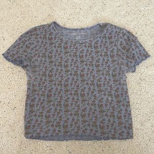 Blue floral crop top